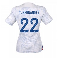 Fotbalové Dres Francie Theo Hernandez #22 Dámské Venkovní MS 2022 Krátký Rukáv
